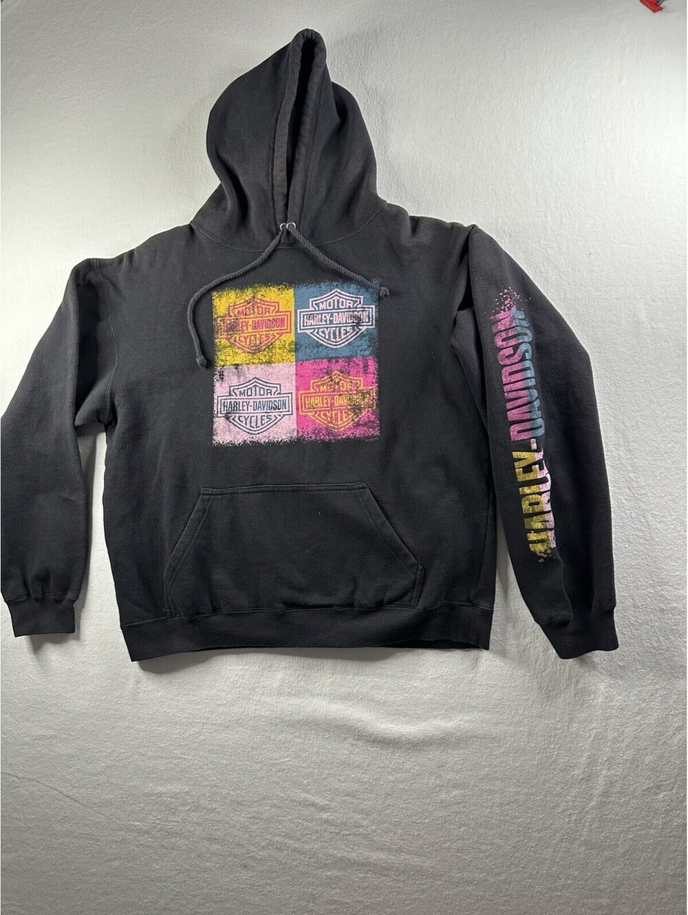 Unique Harley Davidson Black Color Pop Hoodie Juniors Medium Orlando, Florida